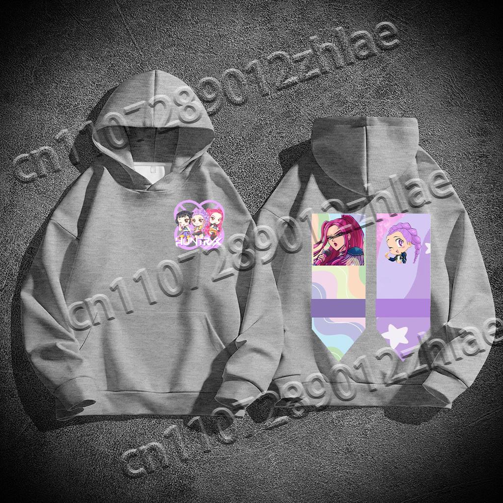 2025 Best Selling Kpop Demon Hunter High Quality Flannelette Adult Sweater Loose Comfortable Quick Drying Adult Hooded Sweater