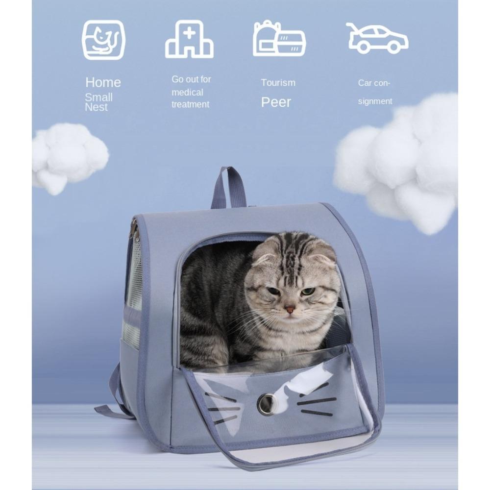 Pet Backpack Carrier Breathable Anti Stress Travel Bag Adjustable Shoulder Outdoor Handbag for Cats Dogs