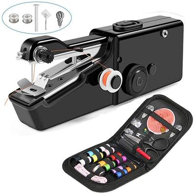 Portable Handheld Sewing Machines Kit Stitch Sew Needlework Cordless Clothes Fabrics Electric Sewing Machine with 27PCS Sewing
