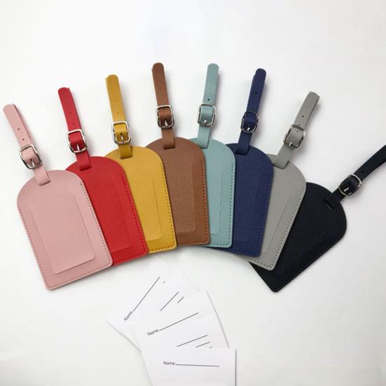 Gepäckanhänger Feine Nähte mit Klappenabdeckung Leicht zu erkennen Tragbar Verstellbar Datenschutz Kratzfestes Kunstleder Koffer