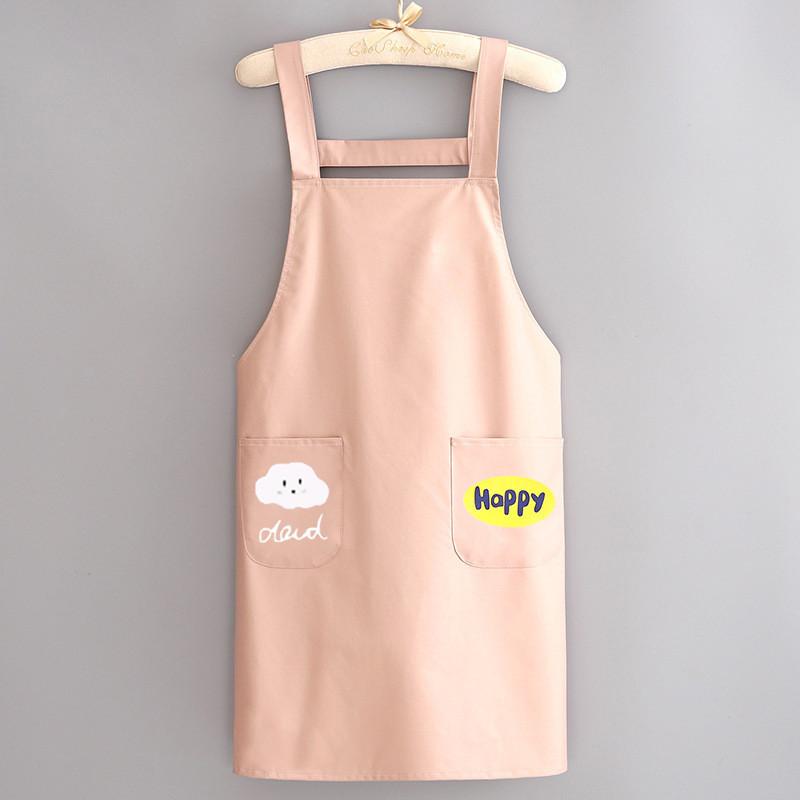 Waterproof Household Printed Oilresistant Kitchen Apron Work Easy Storages