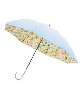 Estaa Sun and Rain Long Gradient Dot Heat Sun UV Mint Green (Esta) Women's Parasol, Umbrella, Umbrella, Pattern, Shielding, Protection, Cut, 50cm,