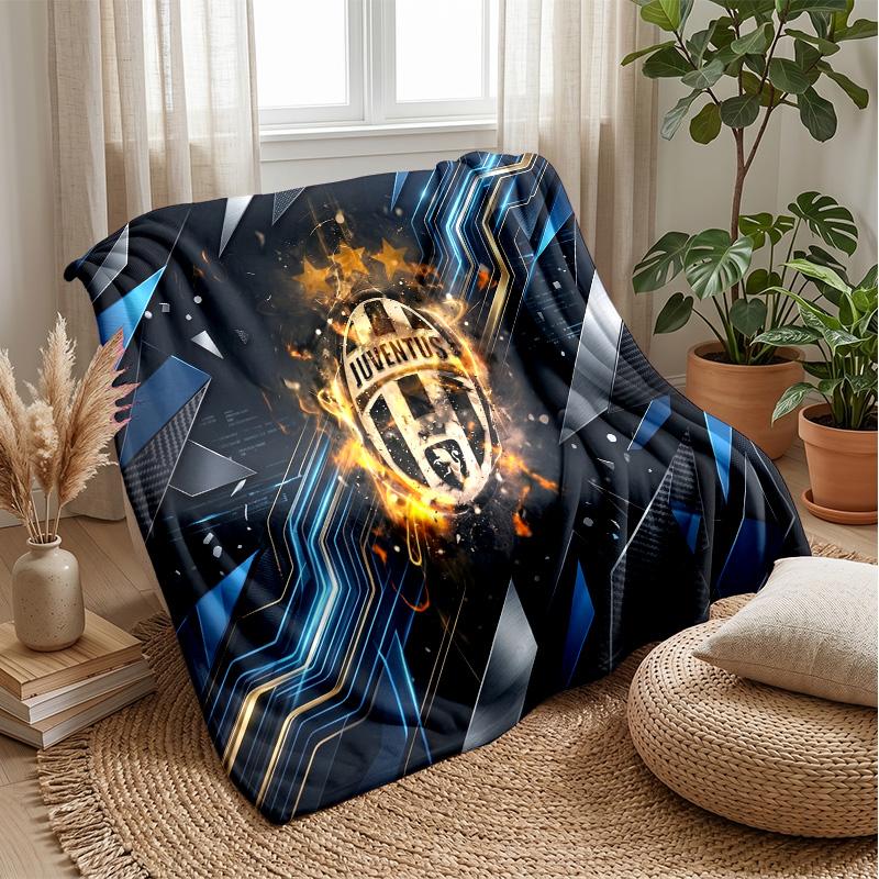 Juventus FC Theme blanket Soft Flannel Blanket Plush Throw Blanket Cozy Sofa Bed Blanket for Home Decor