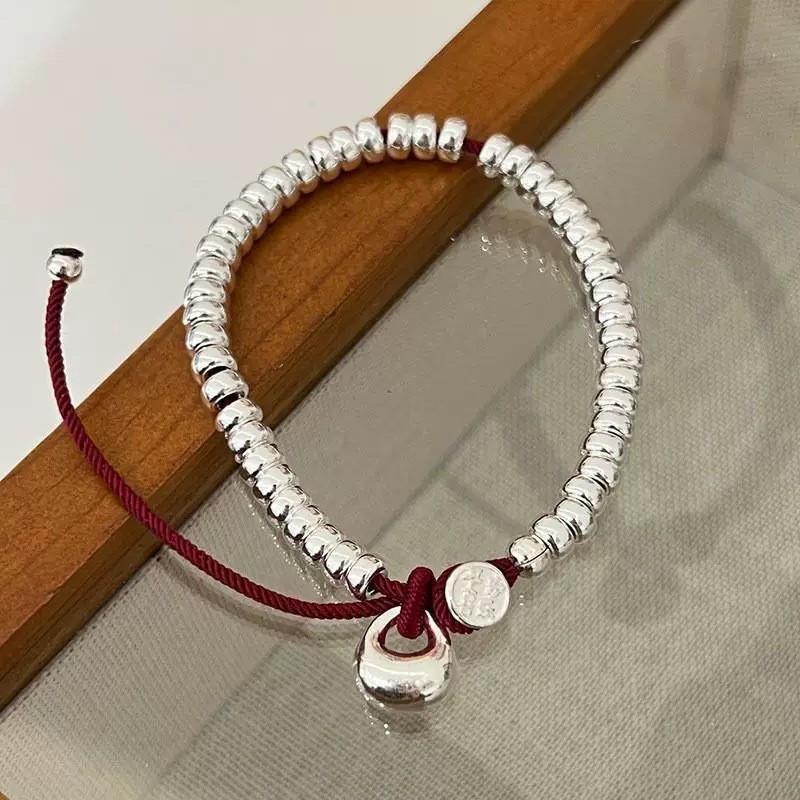 Lucky Bag Solid Lump Peace And Joy Money String Coiling Bracelet Birthday Red Rope Valentine'S Day Gift Batch