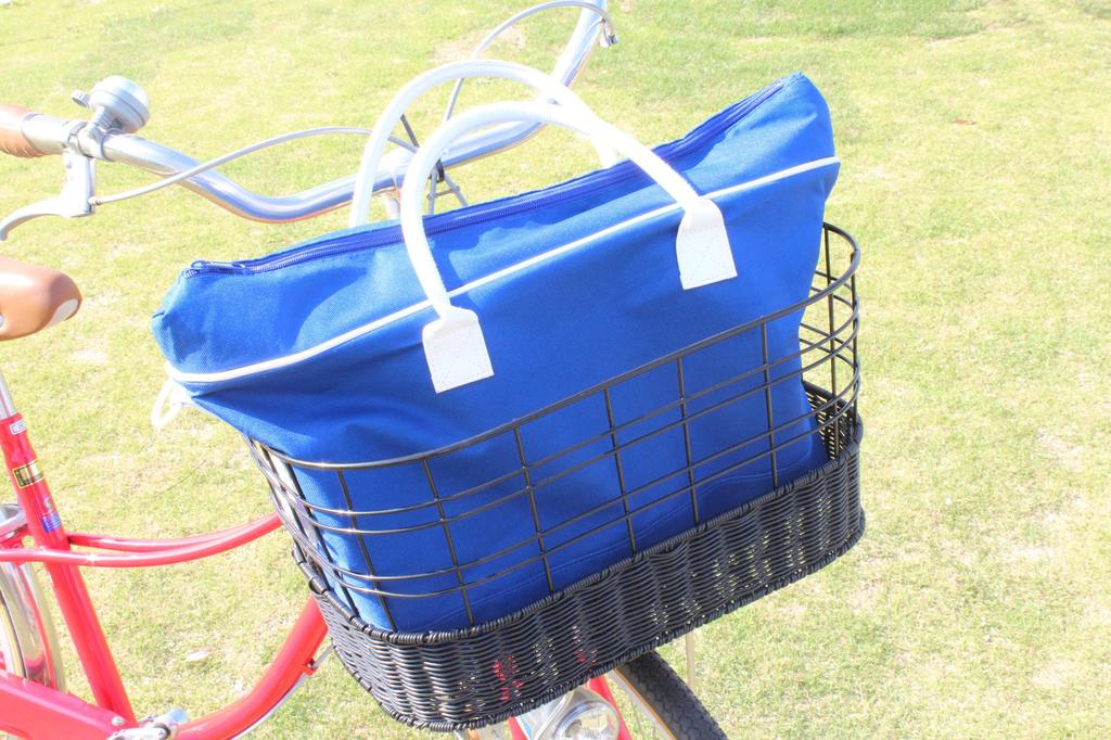 Sentan Bicycle Front Rattan Style Woven Wide Basket with Mounting Hardware Black X Brown AMICOLA.F AMC-W500