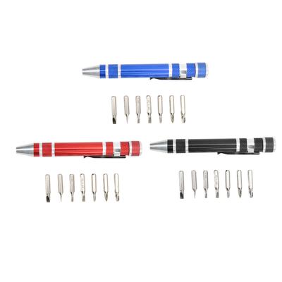 Multipurpose Screwdriver Set  Screwdriver 8 In 1 Mini Hand Pen Screwdriver Magnetic Type Multipurpose for Fine Screws