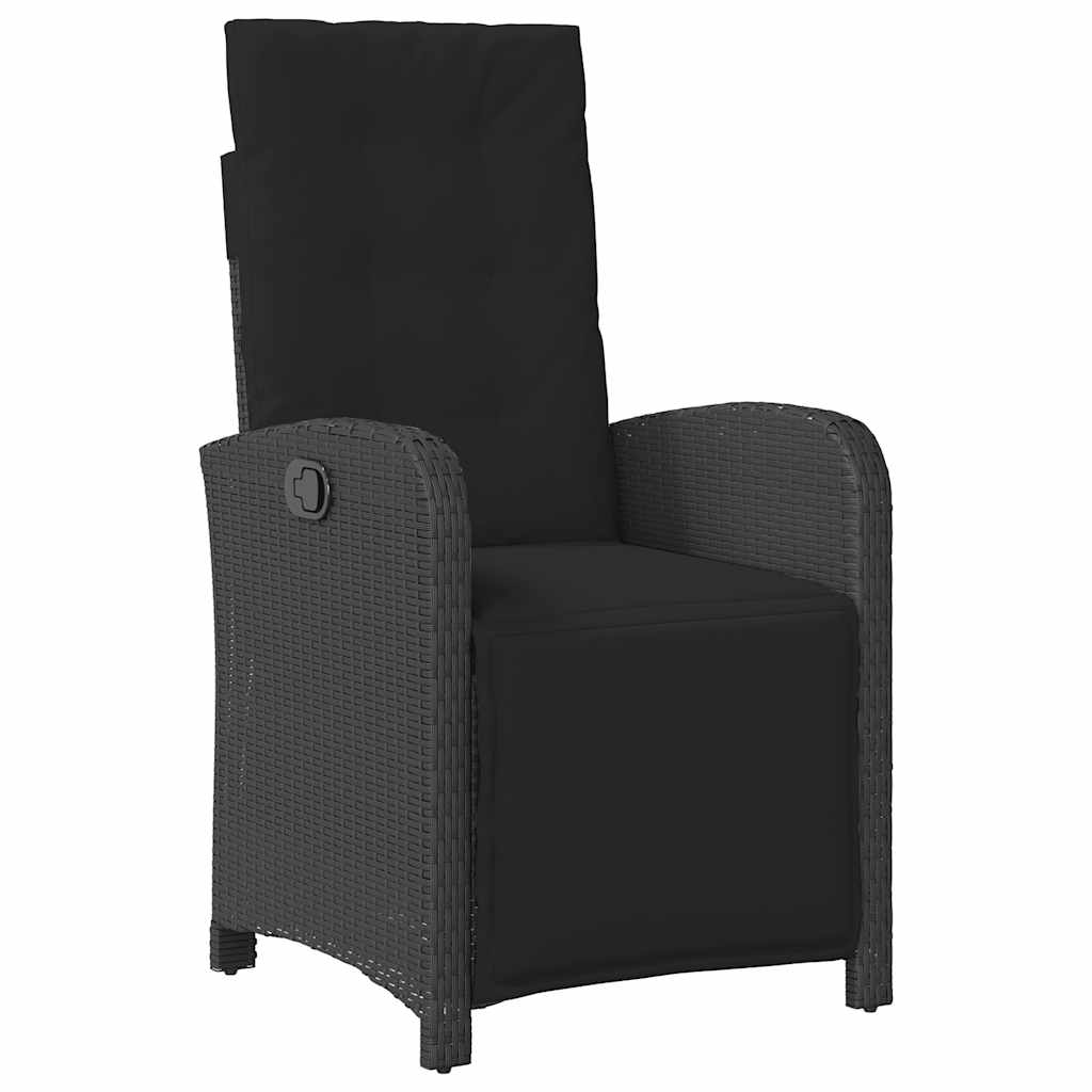 Vidaxl 9-Cz. Juego de Muebles de Jardín con Cojines, Negro, Ratán PE