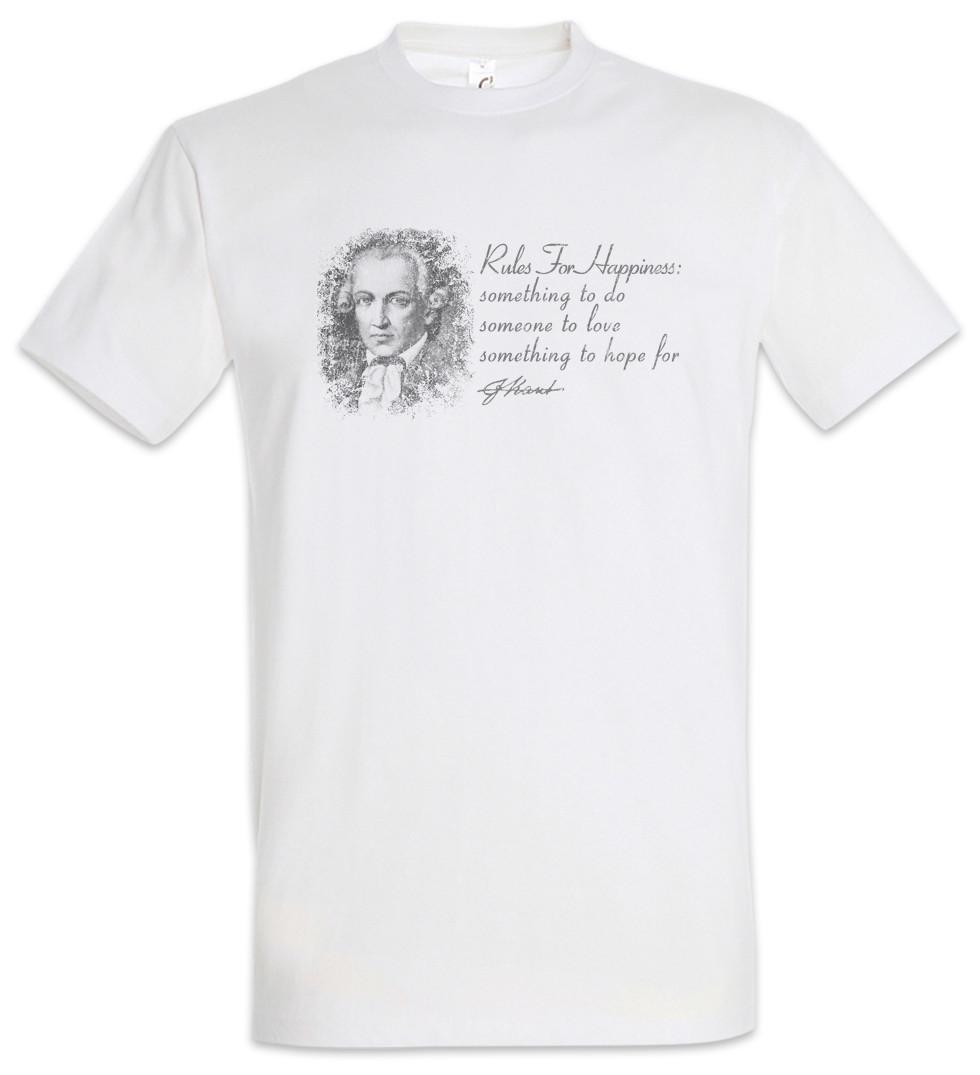 Kant Rules For Happiness T-Shirt Philosopher Quote Emmanuel Immanuel Love Hope 3XL