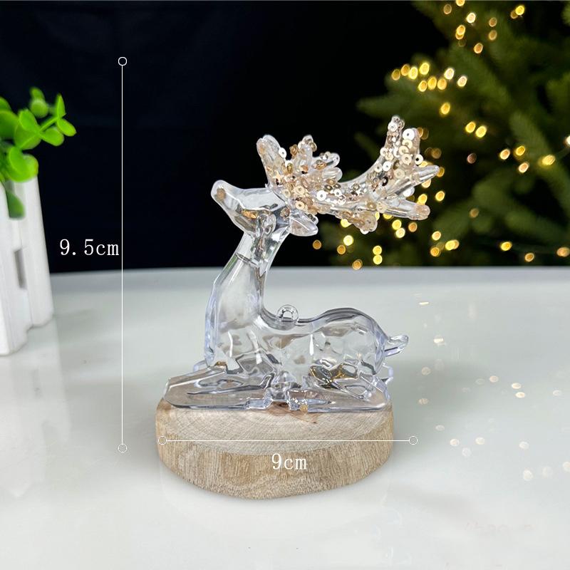 Christmas Decorations Sequined Acrylic Pendants Transparent Snowflake Pendants Christmas Tree Decorations Props