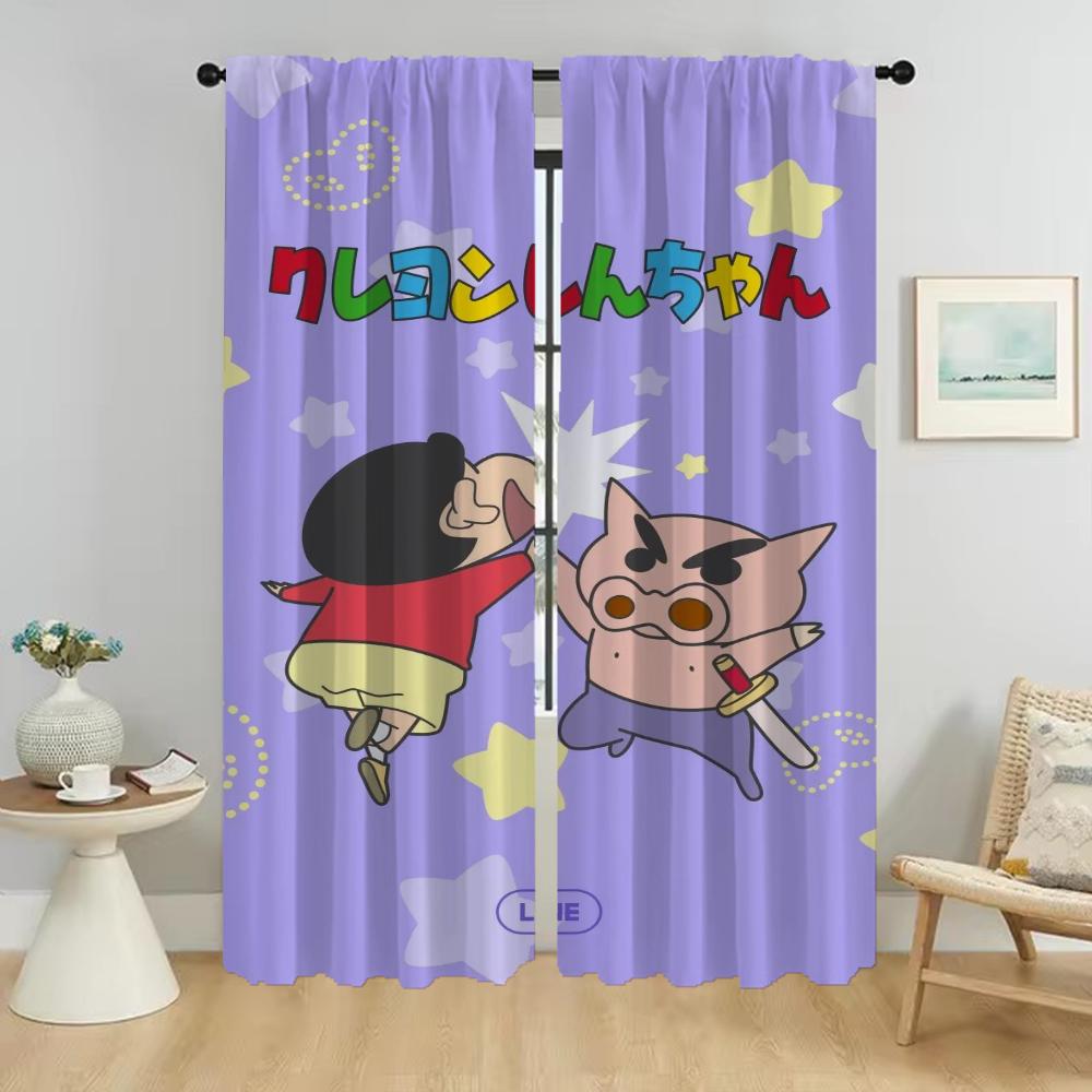 Crayon Blackout Curtain for Room 2 Panel Kitchen Curtains Tulle for Bedroom Home Interior Curtains Partition Shades Living Child