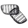 Gloss Black Double Line Style Racing Front Upper Grilles For BMW SUV X5 E53 2004 2005 2006 Sport 4D LCI Grill Racing Accessories
