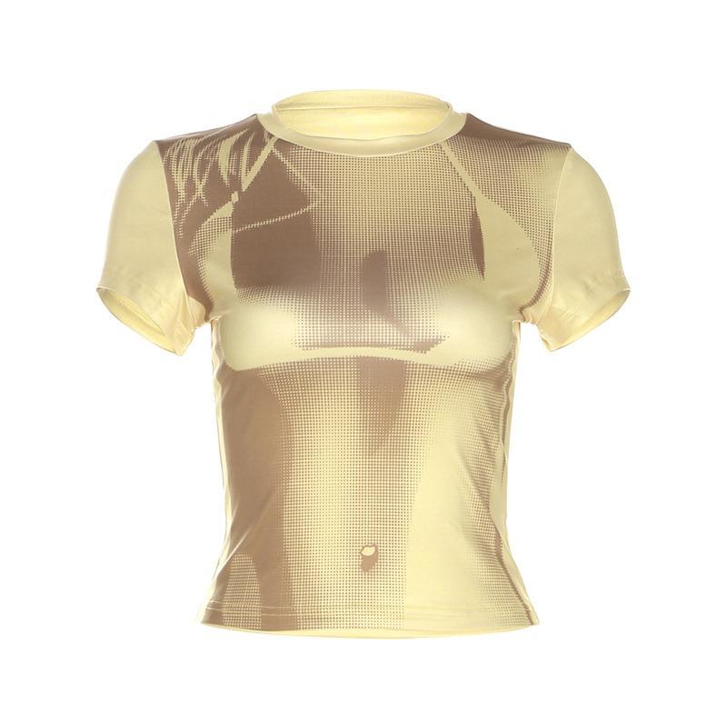 

Уличные летние топы, женская футболка, модная облегающая футболка без рукавов с 3D принтом, женская футболка с коротким рукавом и круглым вырезом, повседневные офисные женские футболки 24395 L хаки