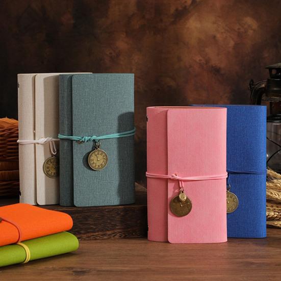 Vintage Thick Paper Journal Notebook Faux Leather White 1 Pc