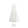 Kaslead New Arrival Women's Clothing Fashion Style Fashion Casual Simple Waist Fitted Hanging Collar Style Dress