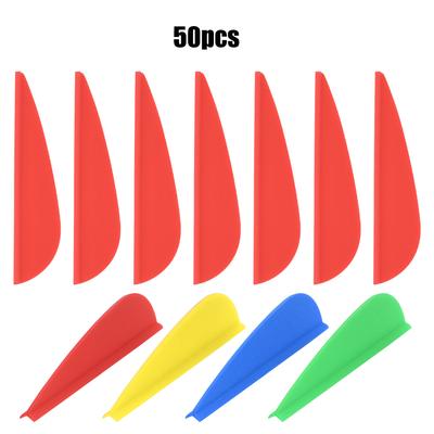 50PCS 1,75-дюймовый резиновый универсальный стрела перо стрельбы из лука охотничье снаряжение лук DIY инструмент аксессуар