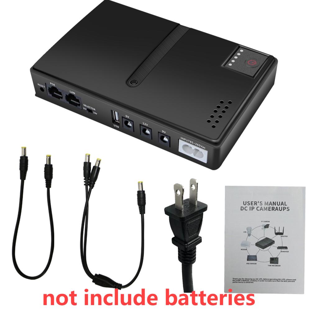 AC85-265V DC1018L Router 5V/9V/12V Optical Cat Monitor Backup Uninterruptible DC Power Supply Charger Cell Phone UPS No Battery
