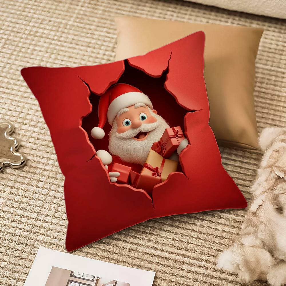Weihnachtsmann Kissenbezug Hausstaubmilbenabweisend Unsichtbarer Reißverschluss Sofa Bett