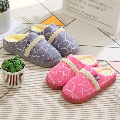 Cute Non-slip Winter  Women Slippers Home Female Comfort Floor Women Shoes Cotton Ladies Indoor Slippers Plush Slipper