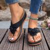 Floral Slide Sandals for Women – Casual Vacation Beach Wedge Comfortable Large-Size European & American Slippers