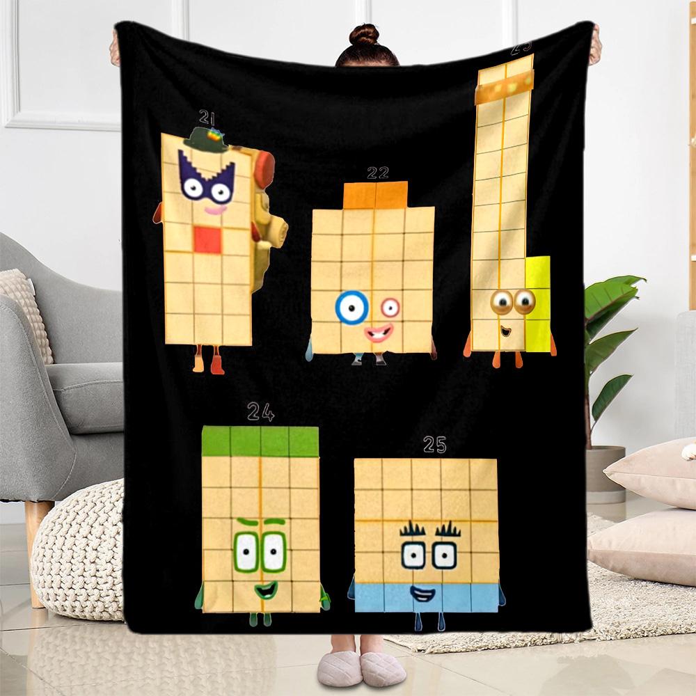 Numberblocks Blanket Soft Warm Cozy Suitable for Office Office Chair Seaside Four Seasons Multipurpose Digital Print