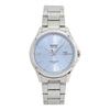 Casio MTS-115D-2A2 Analog Quartz Watch Silver Light Blue Stainless Steel Band