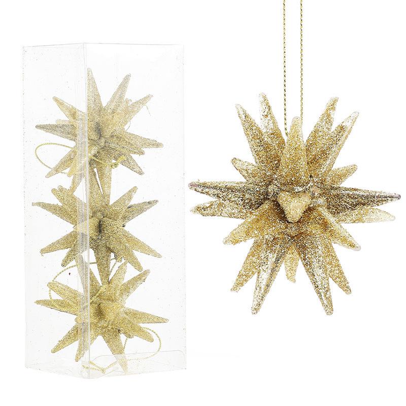 Champagne Exploding Star Pendant Ornament for Christmas Tree Decoration (2026)