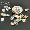 Set of 20 Mini Hinges + Screws Brass Plated for Dollhouse Furniture Perfect for Repairing Jewelry Boxes and Model Making