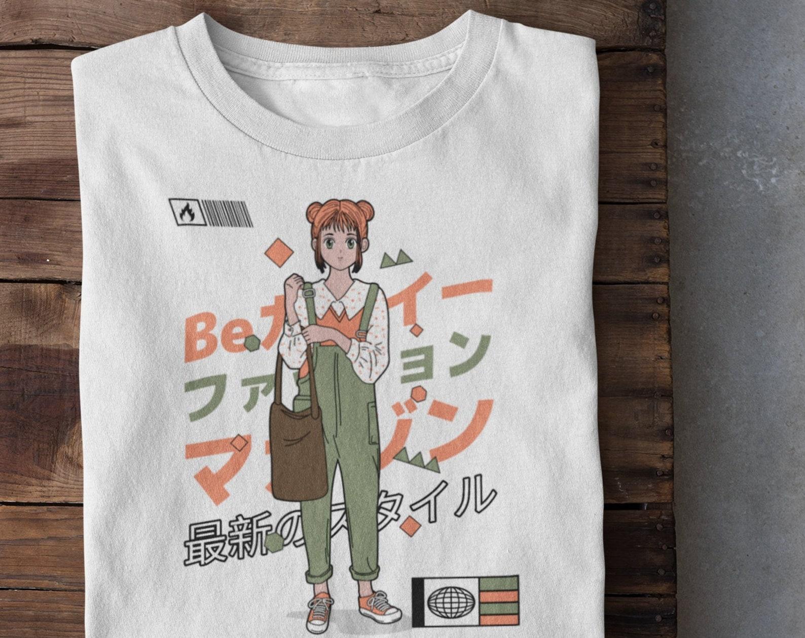 Japan Anime Manga Girl T shirt / Manga Illustration / Dragon / Japanese Comics / Kawaii / 4 XL