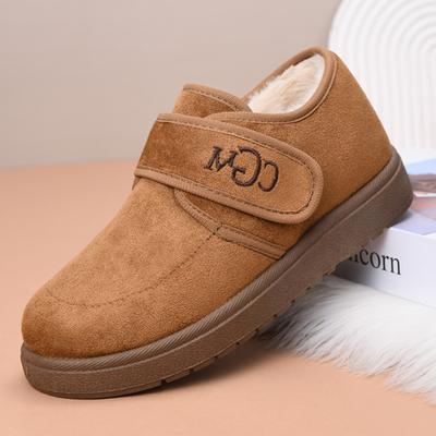 Women's Winter New Snow Boots: Mom-style Fleece-lined Warm Shoes, Soft Sole Non-slip Slip-on