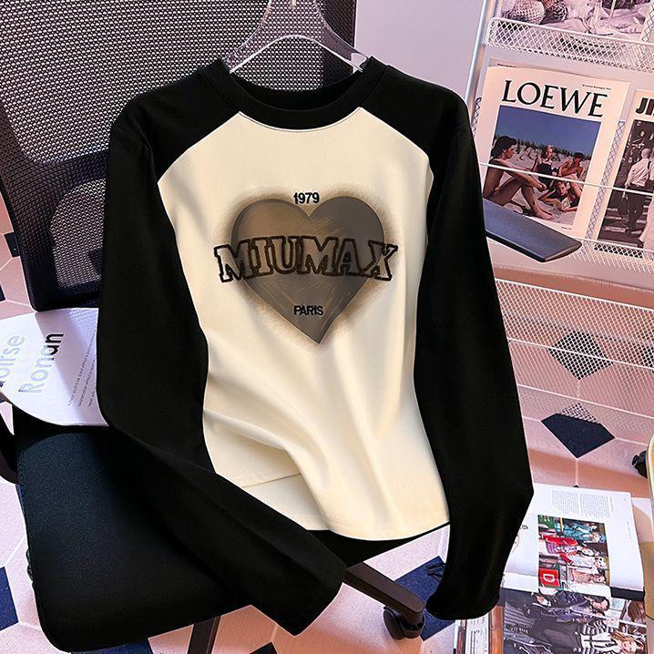 

Women s Plus Size Color Block Patchwork Long Sleeve T-shirt, Spring/Autumn Loose Slimming Top, Lazy Style. Quadruple Extra Large чорний