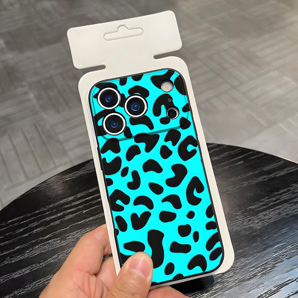

S-Stylish C-Cute Leopard Phone Case For IPhone 17 Air 16 E Pro Max 15 14 13 Mini 12 Pro 11 Max Plus Black Soft Shell iPhone 11