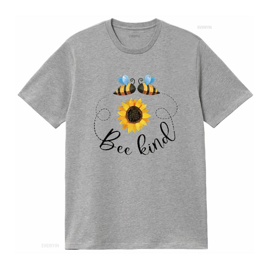 Bee Kind Bees And Sunflower Women S Plus Size T Shirt Black 2X Large Vintage Washed Casual Homme Unisex Graphic Stretched