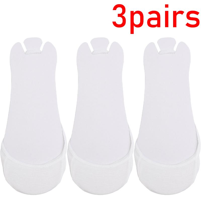 3Pairs Invisible Half-Palm Socks Women Summer Silicone Non-Slip Thin Boat Sox High Heels Shoes Antiskid Liner Half Feet Hosiery