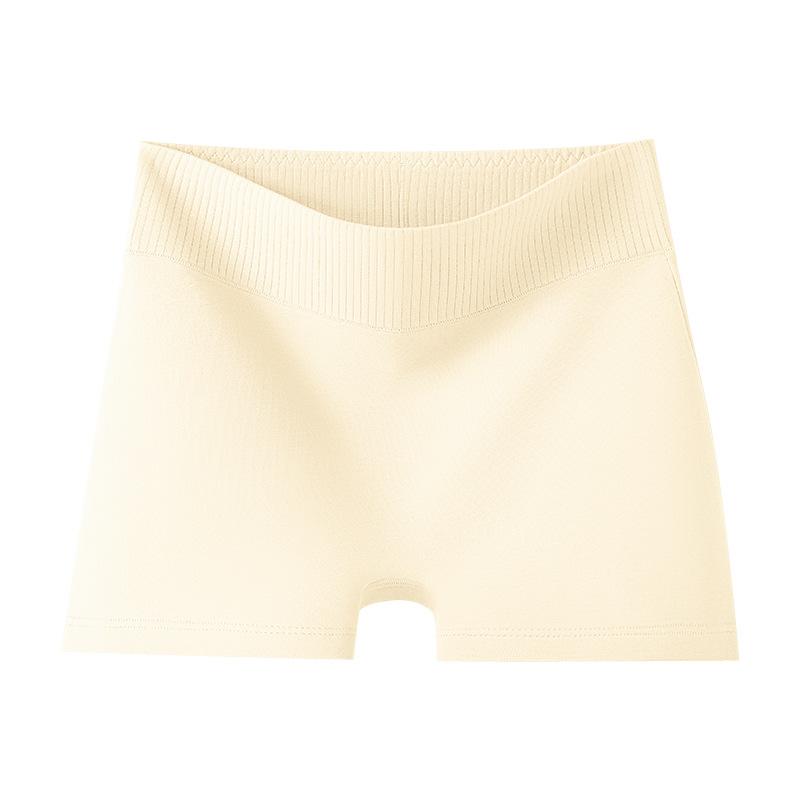 Women Spring and Autumn Pure Cotton Antibacterial Crotch Anti Tardiness High Waist Abdominal Lift Hip Non Mark Safety Flat Angle Briefs