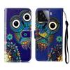 For Xiaomi 15T Pro Case Pattern Leather Wallet Phone Cover with Strap