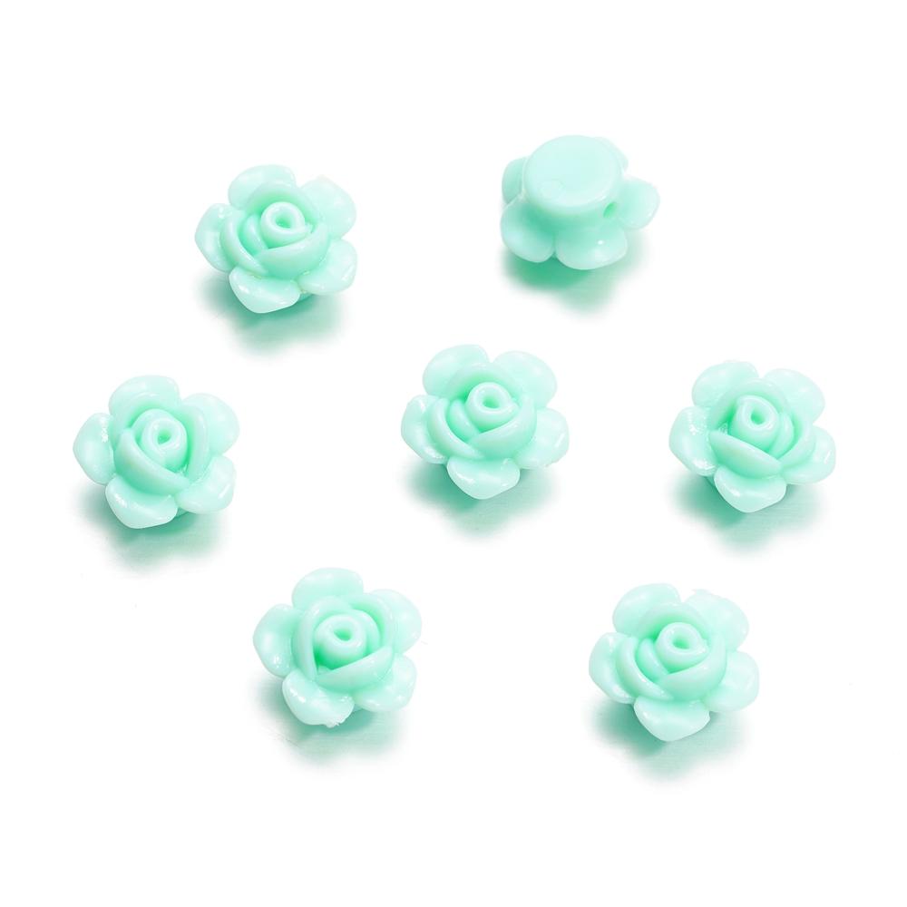 40Pcs/Lot 7.5*12.5*12.7mm Acrylic Small Flower Loose Spacer Beads for DIY Jewelry Making Necklace Bracelet Findings Accessories