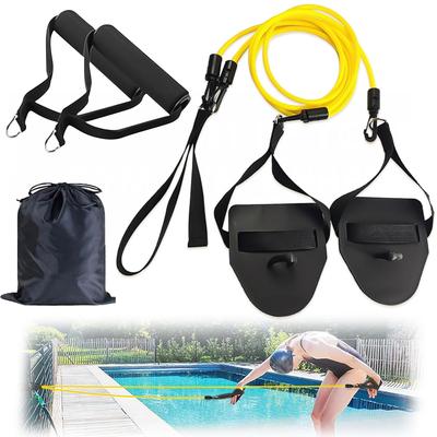 Professional Simulation Swimming Exercise Land Arm Strength Work Out Fitness Resistance Band Hand Webbed Paddle Swimming Forging