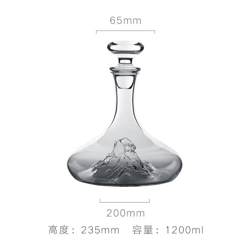 Waist Iceberg Fast Decanter Luxury Ice Blue Crystal Glass Decanter Set for Home Bar