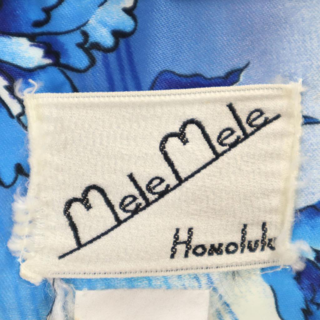 Melemele 70-tallet 80-tallet Laget i USA Vintage Blomstrete Kortermet Aloha-skjorte Herre Brukt