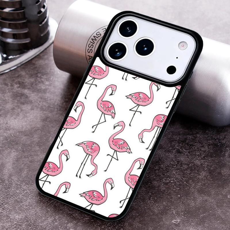 Flamingo Phone Case for iPhone 17 16 15 Pro Max Air 14 13 12 11 Plus Shockproof Cover