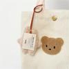 Baby Name Tag Cartoon Bear Backpack Keychain Pendant Baby Water Bottle Labels Identification Tags Bag Ornaments Kid Gift