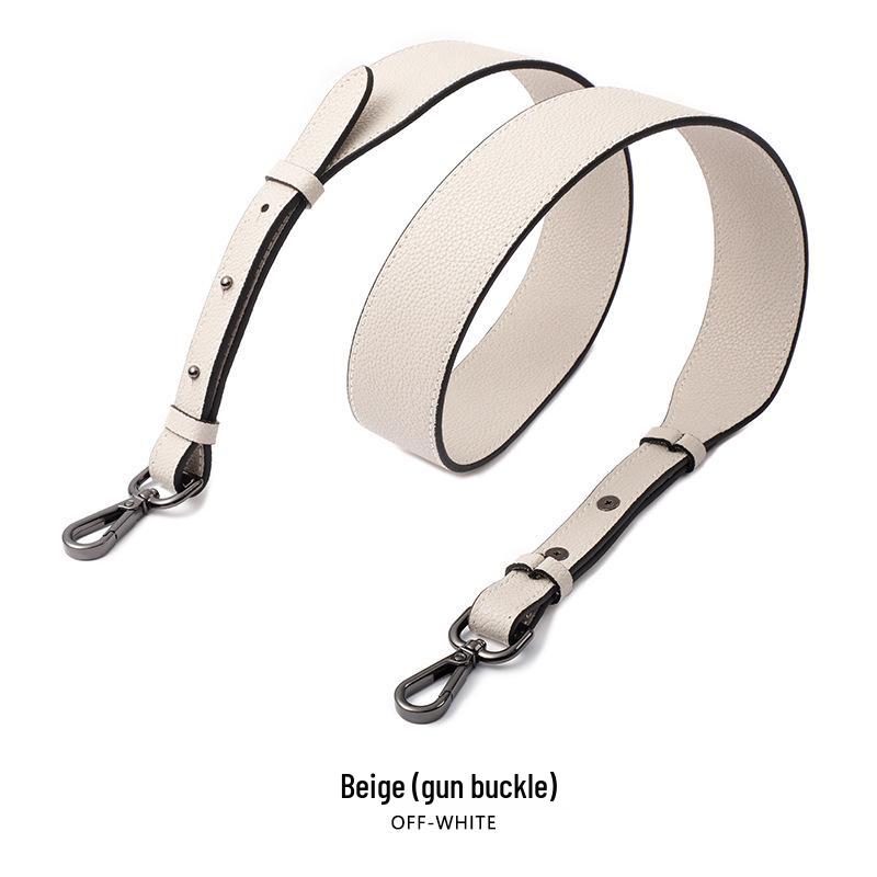 Breiter Schulterriemen aus Rindsleder mit genarbter und Litschi-Musterung - Vielseitiger, verstellbarer Taschen-Ersatzriemen