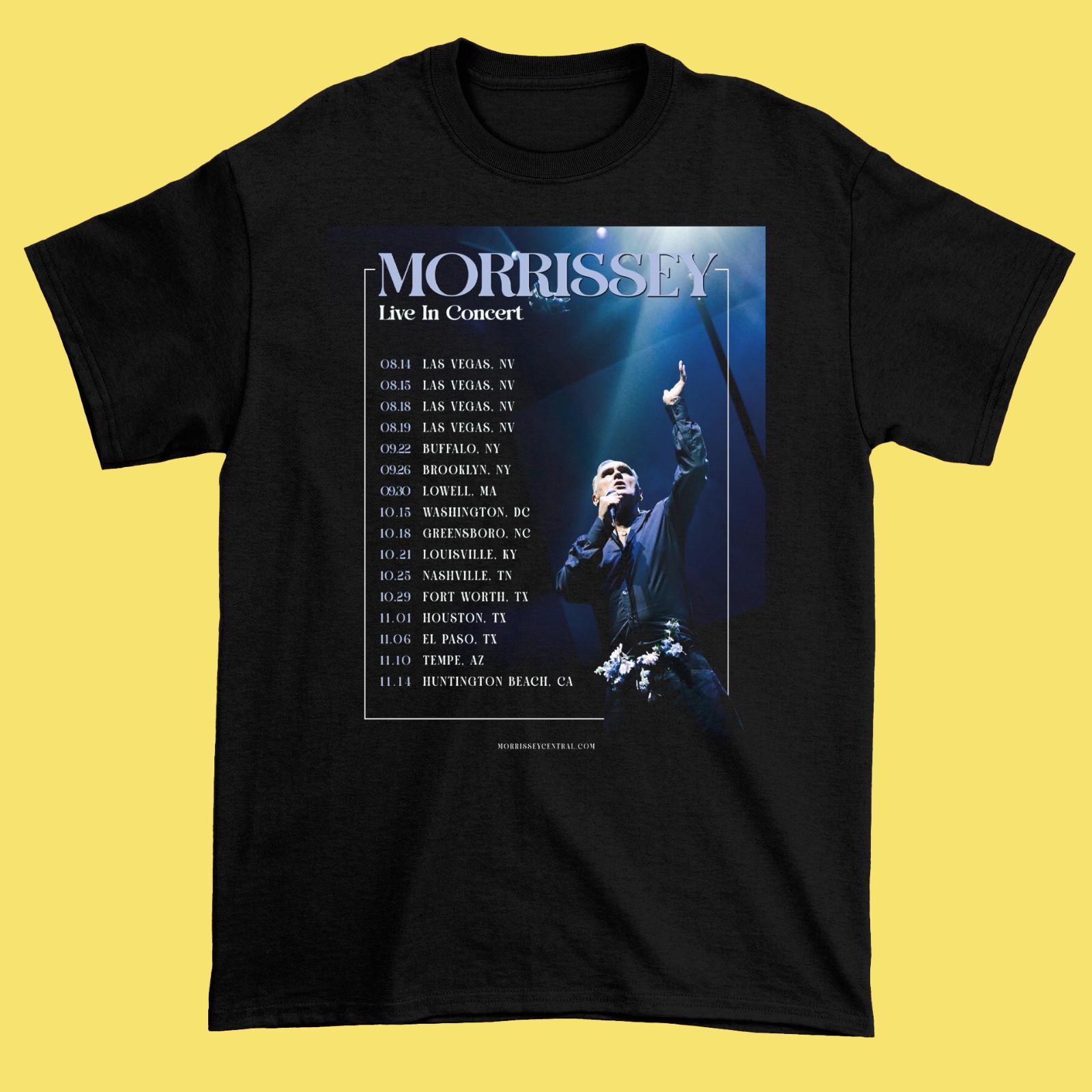 Morrissey Live in Concert 2026 Black Cotton Shirt All size BS1941 S