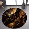 Luxurious Marble Colour White Gold Round Carpet Rug for Bedroom Living Room Decoration,pet Decor Floor Mat