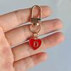 1PC Lobster Buckle Gift Metal Party 26 English Letters Keychain Marker Heart Shaped Red Love Keychain Design DIY Creativity