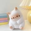 Cute Cat Squeeze Toy, Soft PU, Bright White, Safe, Decorative