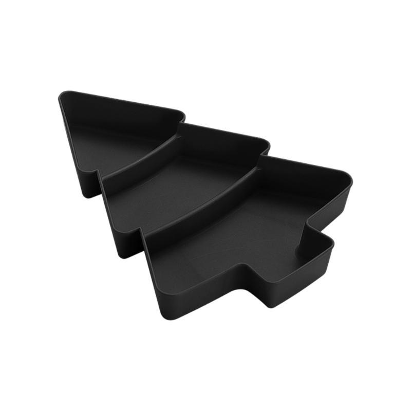 Holiday Party Serving Dish Plastic Christmas Tree Candy Tray With 6 Section for Snacks and Nut