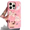 For Apple Phone Case Transparent Solid Color Phone Case Protective Cover Non-yellowing Cute Cartoon