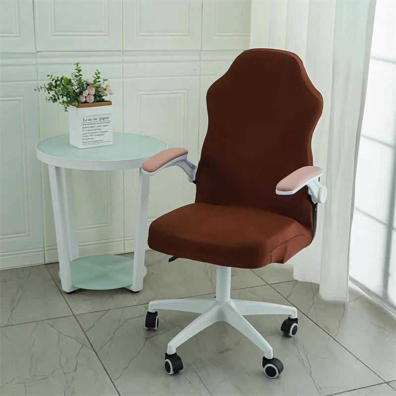 Elastic Gaming Chair Cover Jacquard Breathable Stretch Dustproof Seat Protector Swivel Computer Armchair Slipcovers Home Office