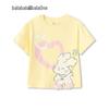 Girls' Cartoon Print Short Sleeve T-Shirt
